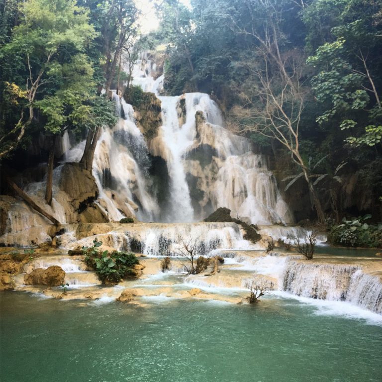 Laos Luang Prabang Kuang Si Waterfall Upper