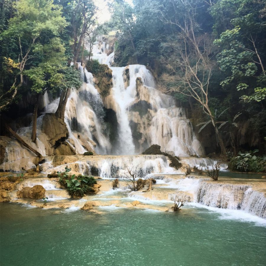 Laos Luang Prabang Kuang Si Waterfall Upper