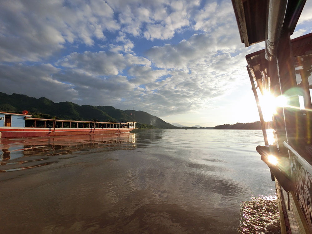 Laos Luang Prabang Mekong River Boat