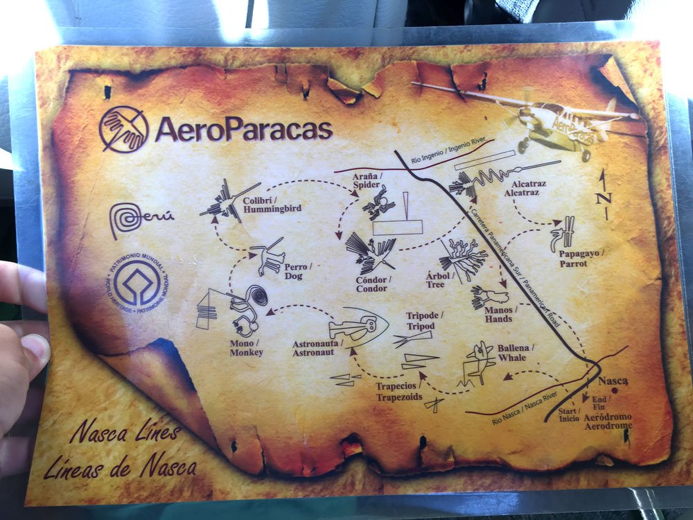 Peru Nazca Plane Map