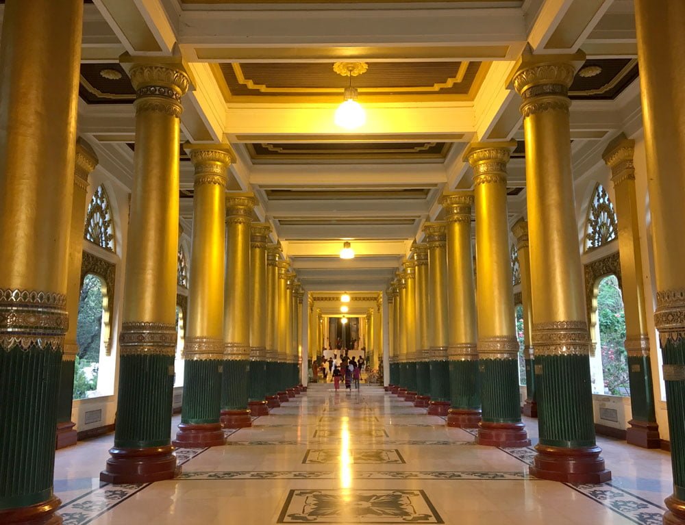 Yangon Shwedagon Pagoda Halls