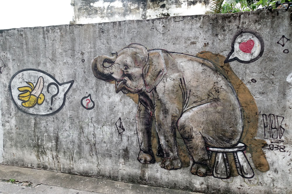 Macao Street Art PIBG Elephant