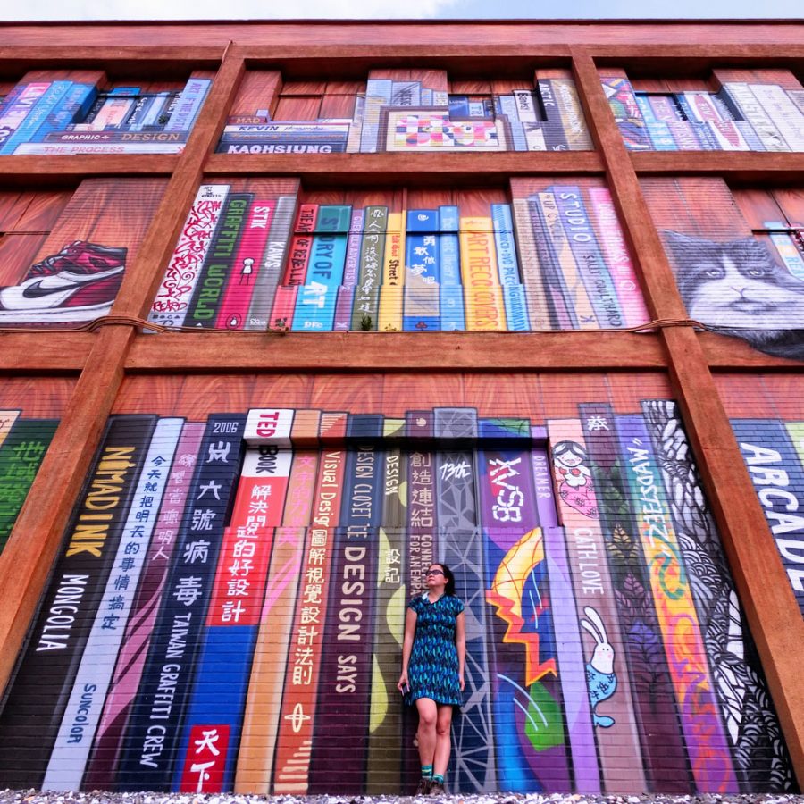 Kaohsiung Weiwuying Street Art Bookshelf Me