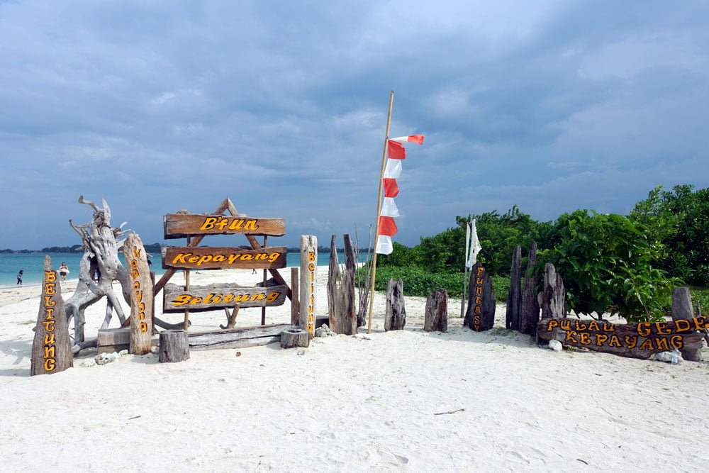 Belitung Kepayang Island Sign