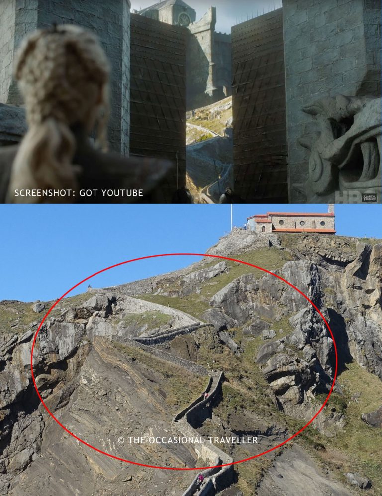 How To Visit Dragonstone In Real Life From Bilbao To San Juan De   Game Of Thrones Dragonstone Comparison Stairs 768x998 