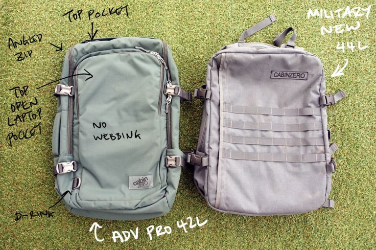 CabinZero ADVpro-MilitaryNew Comparison Front Scribble