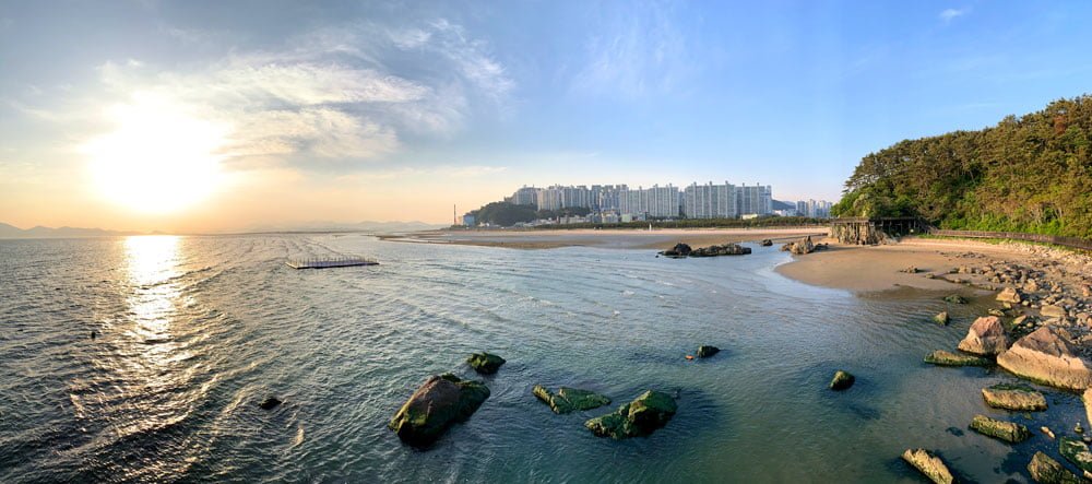 Busan Dadaepo Beach Coast View Pano