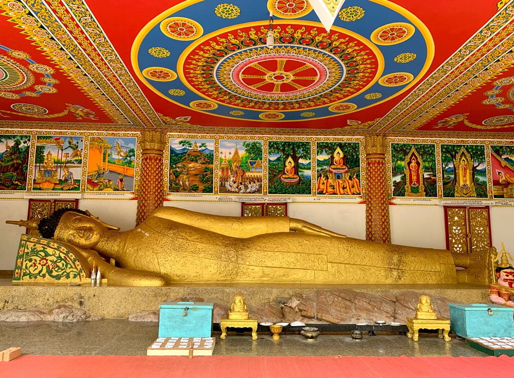 Laos Bolikhamsay Phabath Reclining Buddha