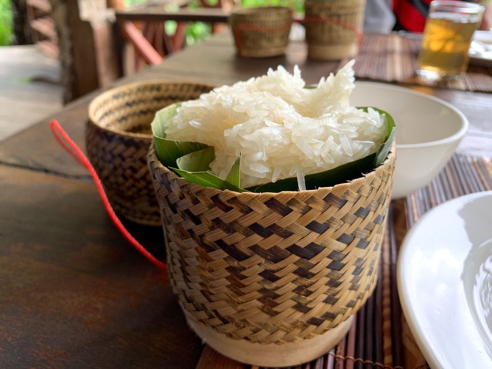 Laos Kong Lor SpringRiver Lunch Sticky Rice