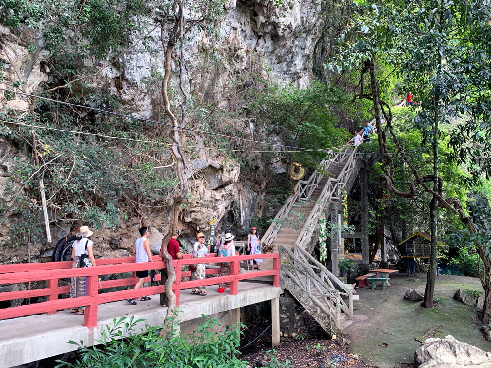 Laos Thakhek Tham Pa Fa Buddha Cave Stairs