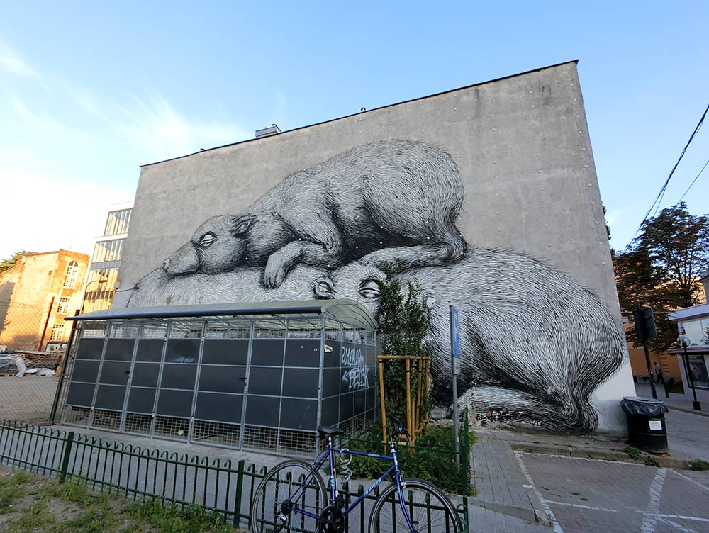 Poland Warsaw Street Art Roa Bears