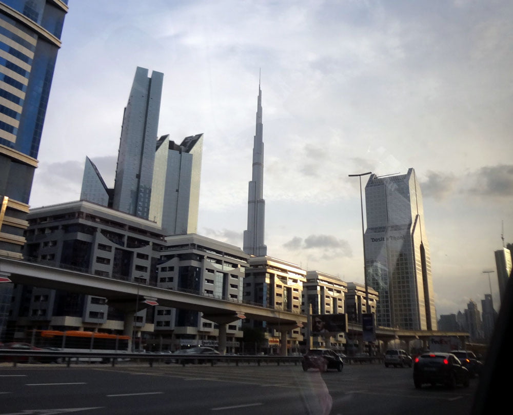Dubai Driving Burj