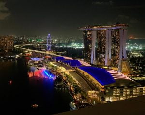 Singapore Marina Bay Night Level 33 View