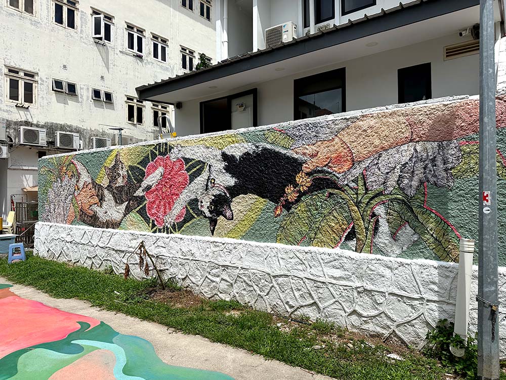 Singapore Street Art Joo Chiat Colourful Lane Cats