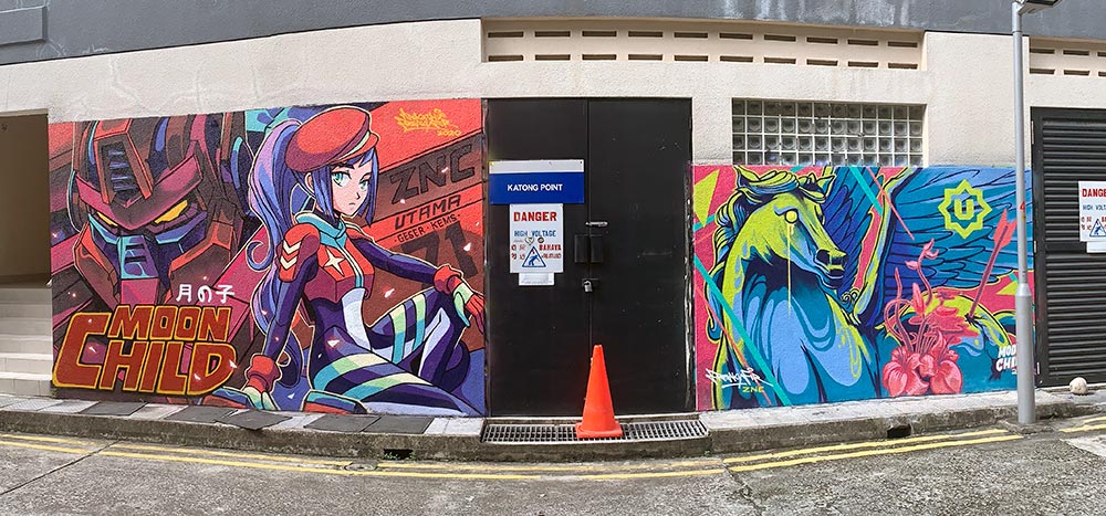 Singapore Street Art Joo Chiat Katong Point Moonchild Murals