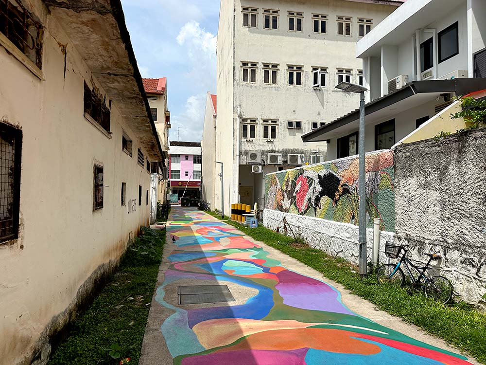 Singapore Street Art Joo Chiat Wayward Clouds Colourful Lane