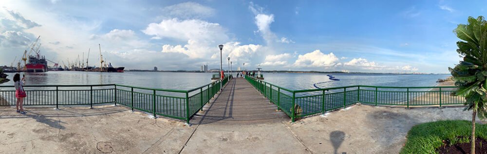 Panoramic shot of the jetty in Sembawang Park
