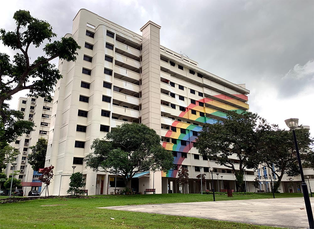 Hougang HDB Mural Blk316 Rainbow