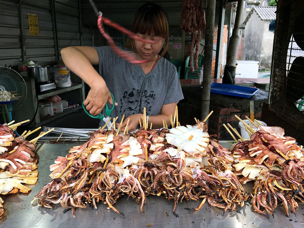 Taichung Gaomei Wetlands Cuttlefish Stall