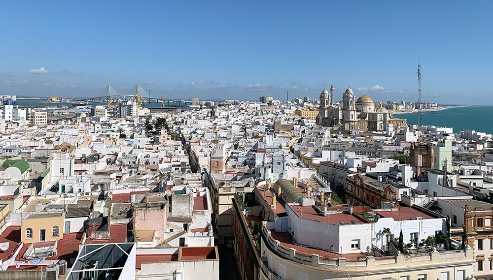 Cadiz Torre Tavira Rooftop View Coast