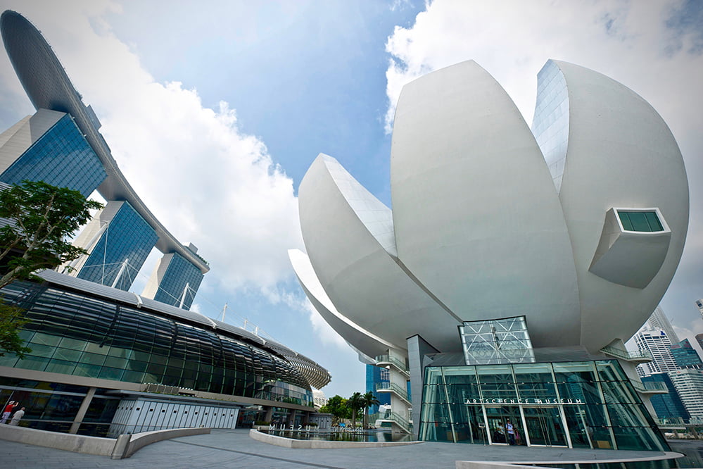 Singapore ArtScience Museum Exterior MBS