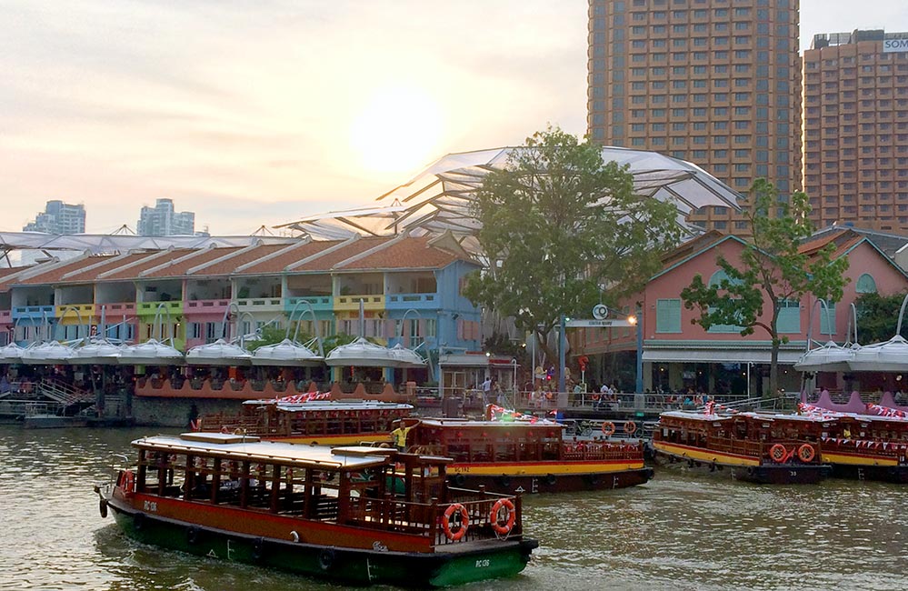 Singapore Clarke Quay River Bumboats