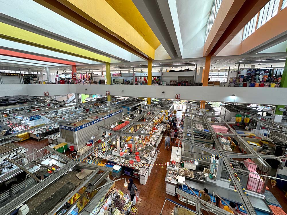 Singapore Little India Tekka Market From Above