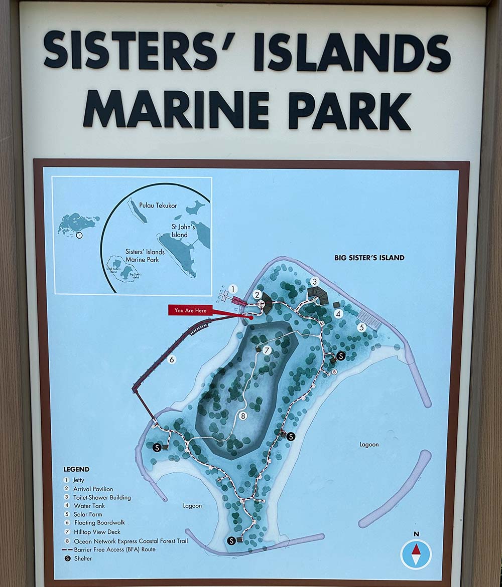 Big Sisters Island Map Sign