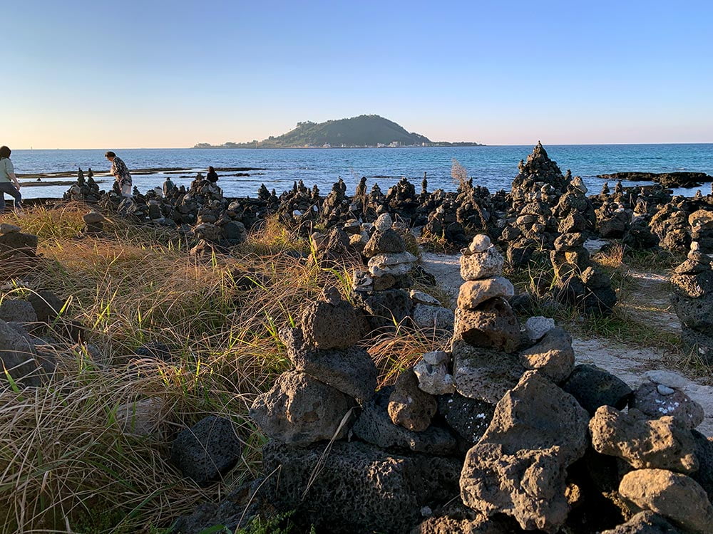 Jeju Hyeopjae Beach Rocks