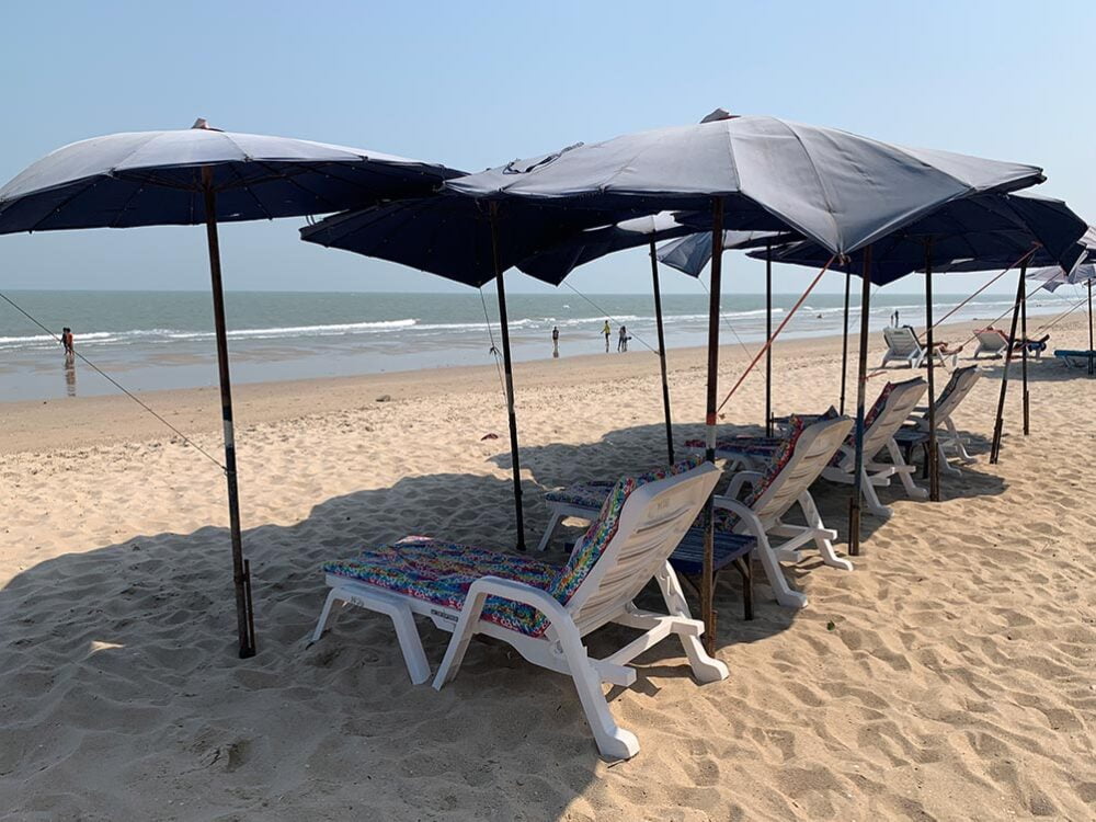 Cha Am Beach Deckchairs