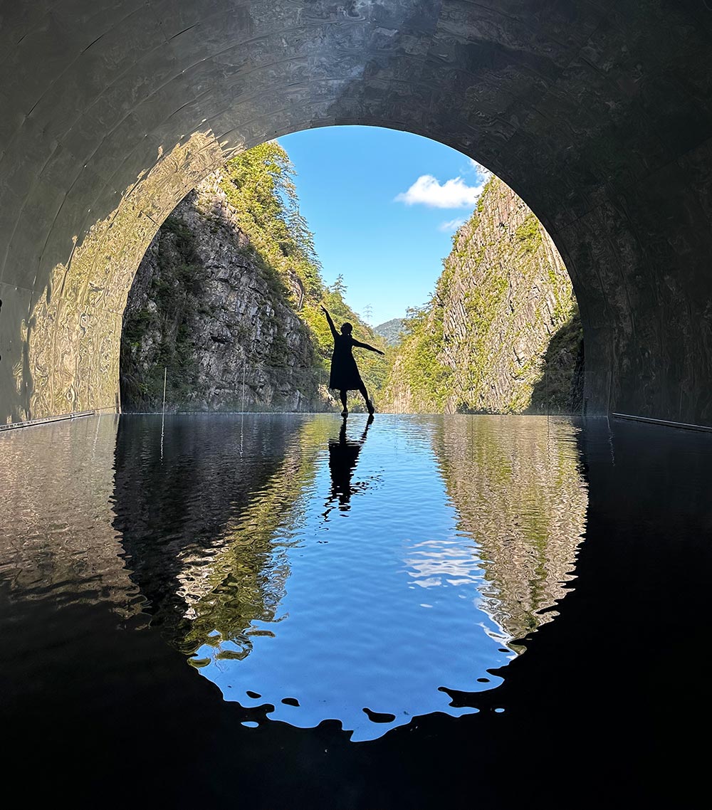 Kiyotsu Gorge Tunnel of Light Water Mirror Me