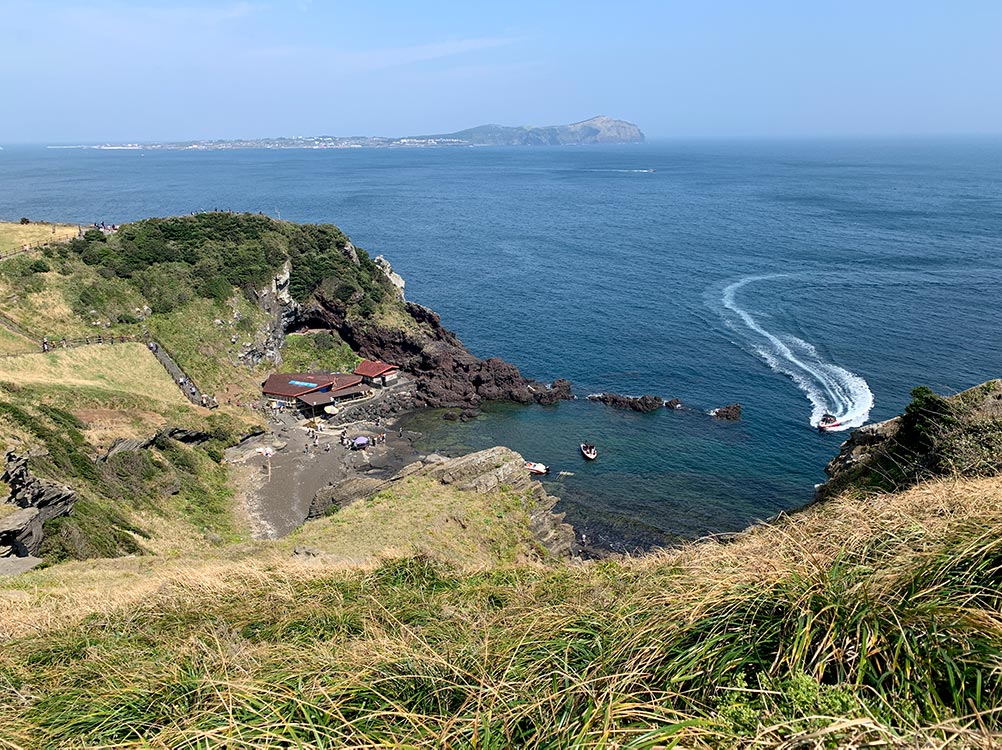 濟州城山日出峰海灘船牛島景觀