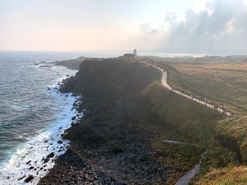 Jeju Seopjikoji Lighthouse Coast View