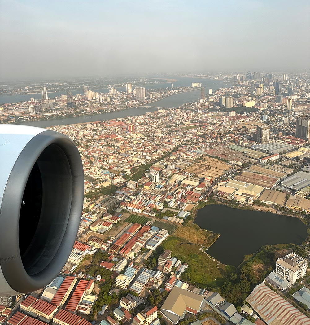 Phnom Penh Airplane Landing View