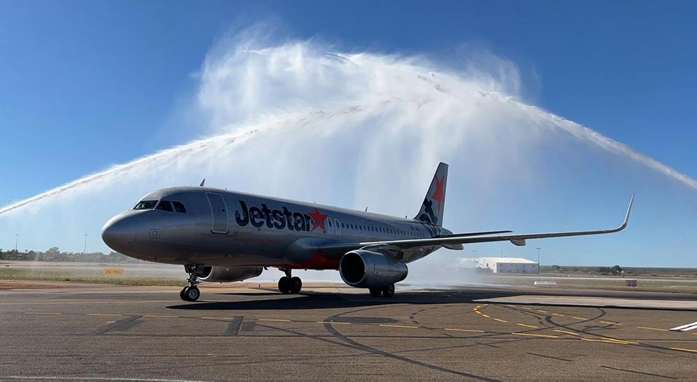 Broome Jetstar Inaugural Flight Welcome