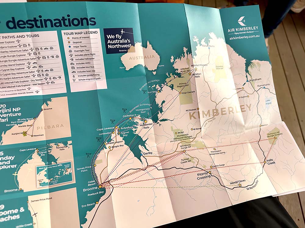 Broome Air Kimberley Map Routes