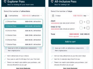 GoCity Singapore Pass Types