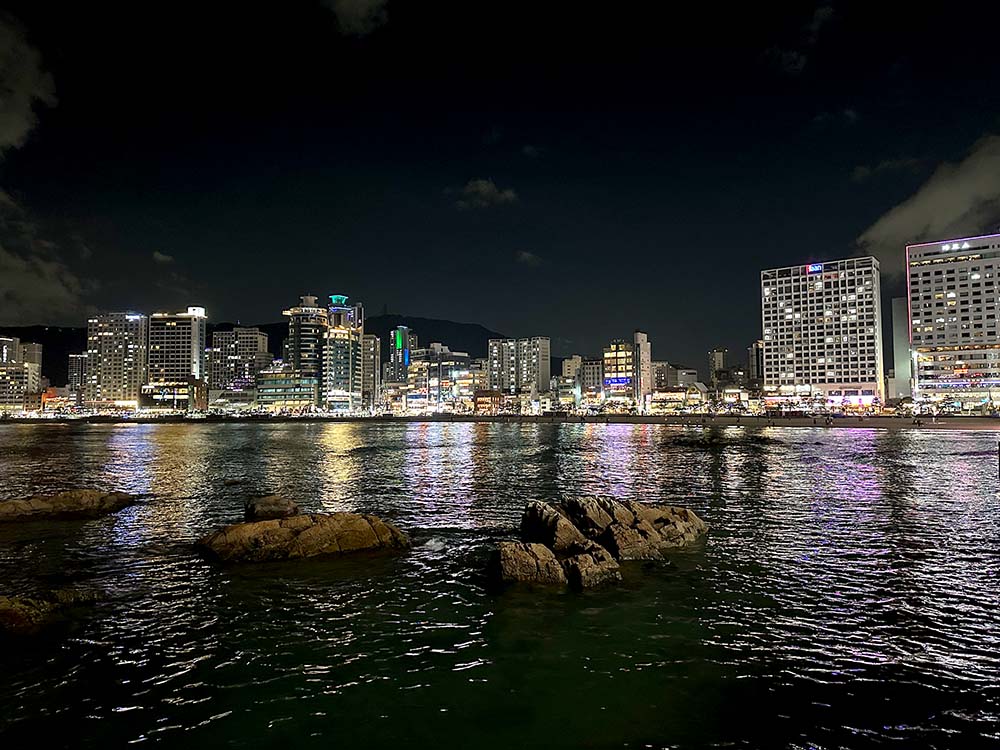 Busan Gwangalli Beach Night View