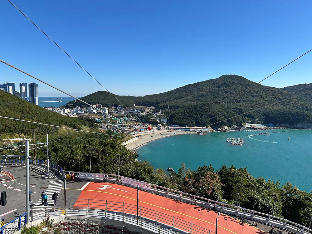 Busan Taejongdae Ocean Flying Zipline View