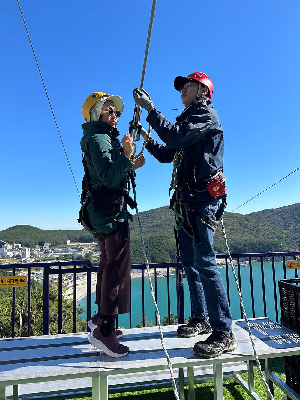 Busan Taejongdae Ocean Flying Zipline Prep