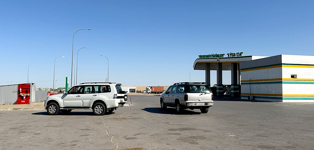 Turkmenistan Darvaza Gas Crater Rest Stop Gas Station