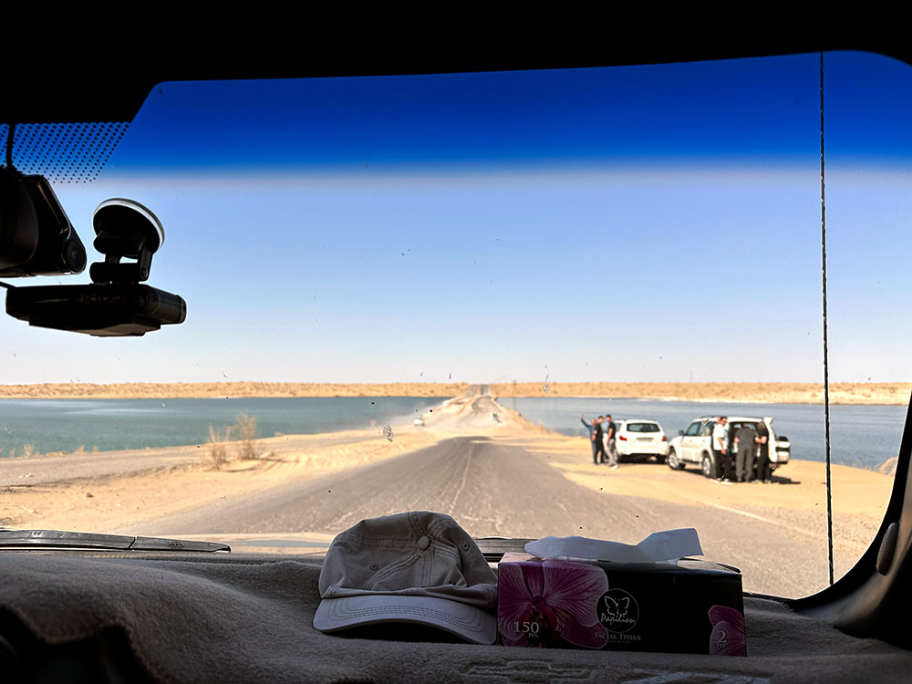Turkmenistan Darvaza Gas Crater Salt Lake