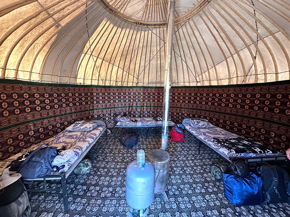 Turkmenistan Darvaza Gas Crater Yurt Camp Hut Room