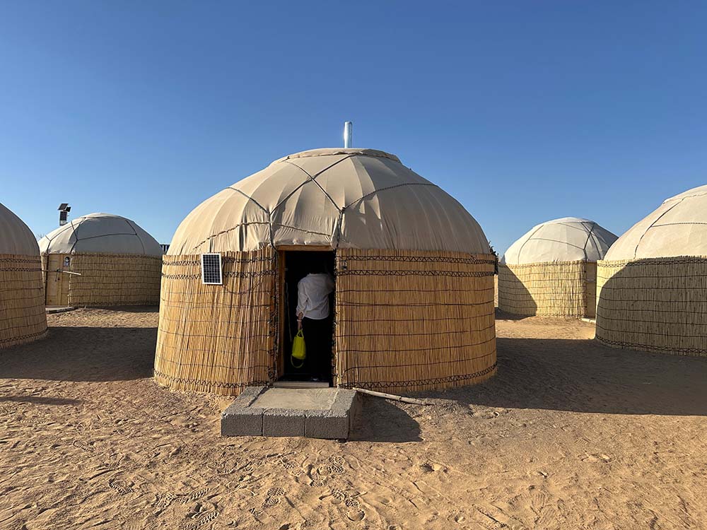Turkmenistan Darvaza Gas Crater Yurt Camp Hut