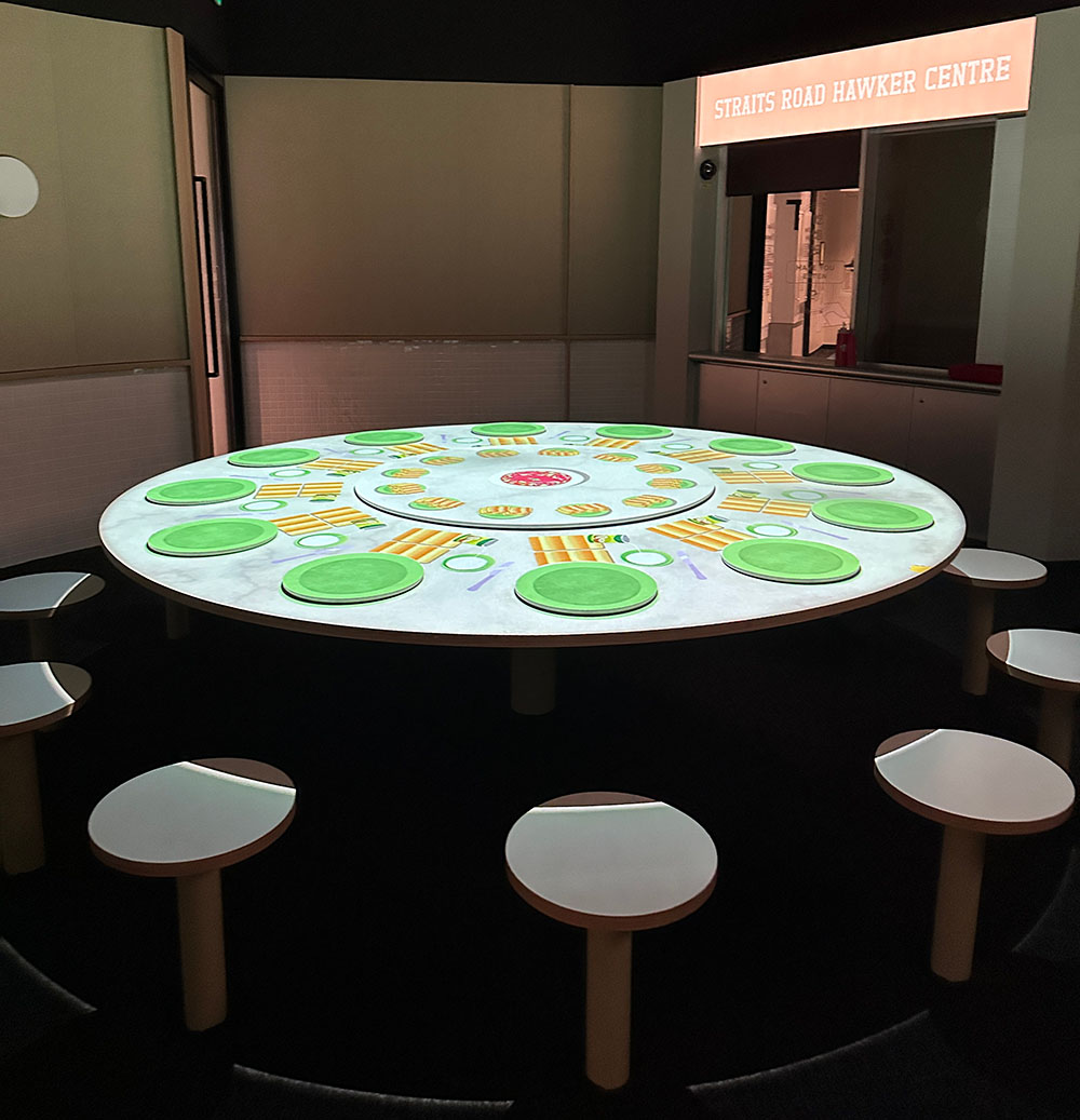 SCCC Singaporen Food Table Projection Stall