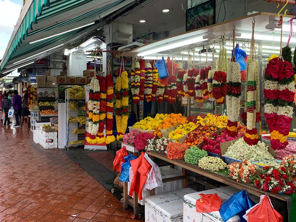 Singapore Little India Flower Garland Stall