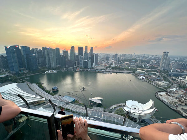 Marina Bay Sands Skypark View CBD Sunset