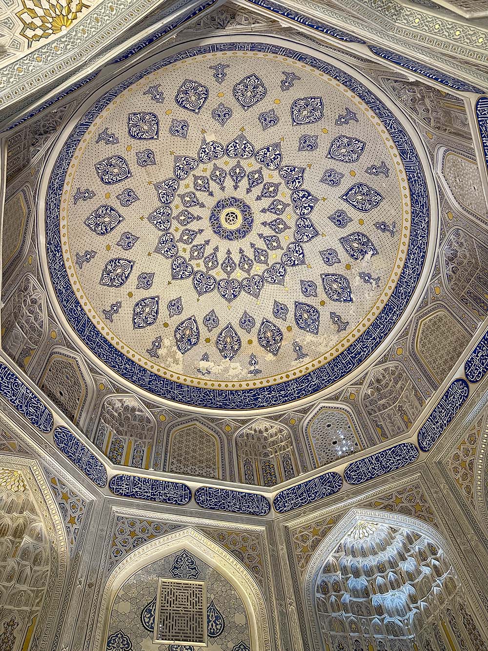 Uzbekistan Samarkand Shah-i-Zinda Mausoleum Ceiling Design