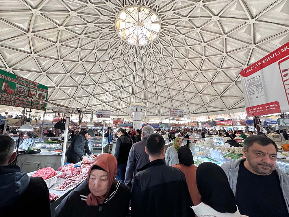 Uzbekistan Tashkent Chorsu Bazaar Dome Interior