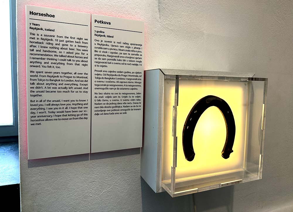 Zagreb Museum Broken Relationships Horseshoe